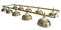 Лампа на десять плафонов "Crown" D38 (золотистая, серебр. штанга)