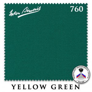 Сукно бильярдное Iwan Simonis 760, 195 см, Yellow Green ― Бильярдный магазин Альбатрос