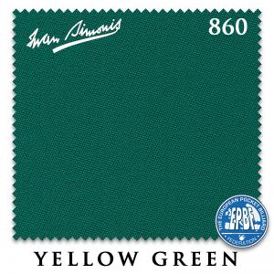 Сукно бильярдное Iwan Simonis 860, 198 см, Yellow Green